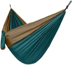 Hammocks High Load-Bearing Anti-Rollover Nylon Hammock Outdoor Ultra-Light Single and Double Parachute Cloth Hammock Camping Hammocks(E)