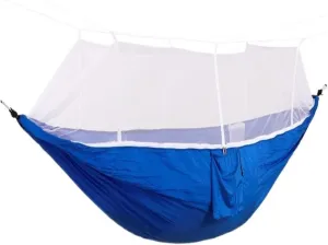 Hammocks Mosquito Net Hammock Double Outdoor Anti-Mosquito Parachute Cloth Swing Outdoor Sleeping Hanging Tree Camping Camping Hammocks(Blue)