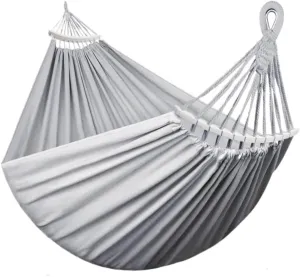 Hammocks Outdoor Canvas Hammock Camping Anti-Rollover Swing Thickened Spot Single Double Duckbill Buckle Hammock Camping Hammocks(G)