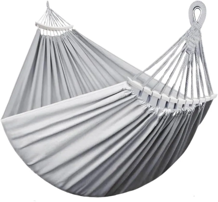 Hammocks Outdoor Canvas Hammock Camping Anti-Rollover Swing Thickened Spot Single Double Duckbill Buckle Hammock Camping Hammocks(G)