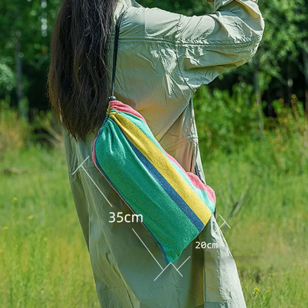 Hammocks Outdoor Hammock Camping Breathable Wear-Resistant Thickened Portable Hammock, 200*100cm, Braun