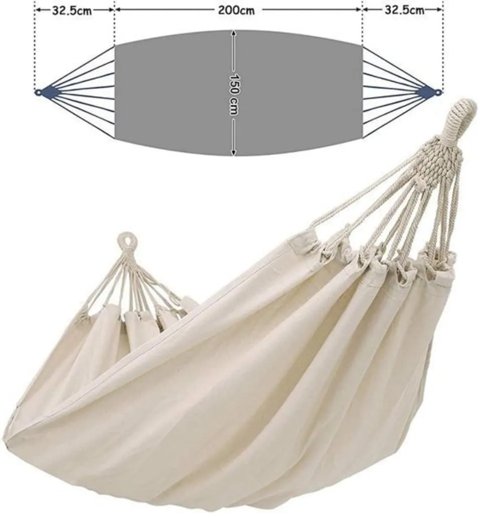 Hammocks Outdoor Hammock Folding Hammock Double Outdoor Leisure Hammock Camping Thick Polyester Cotton Hammock Camping Hammocks