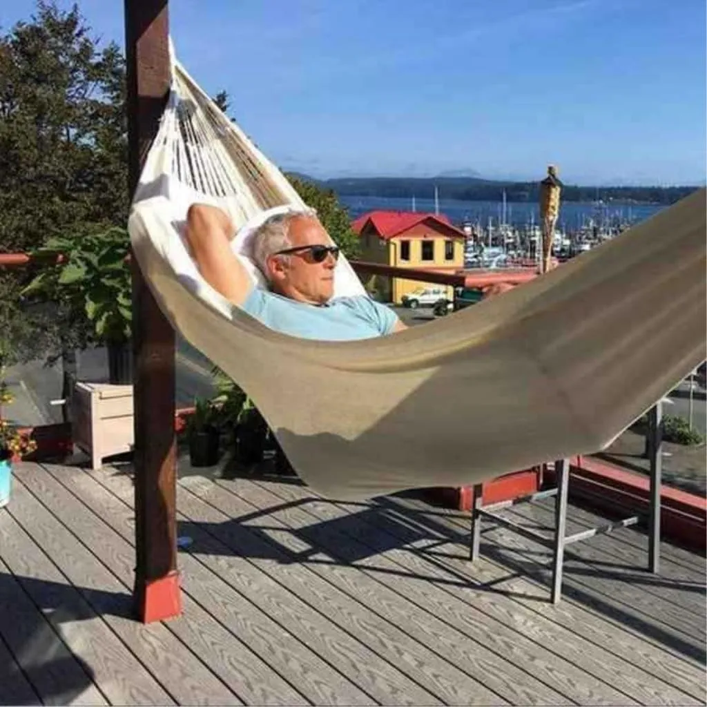 Hammocks Outdoor Hammock Folding Hammock Double Outdoor Leisure Hammock Camping Thick Polyester Cotton Hammock Camping Hammocks