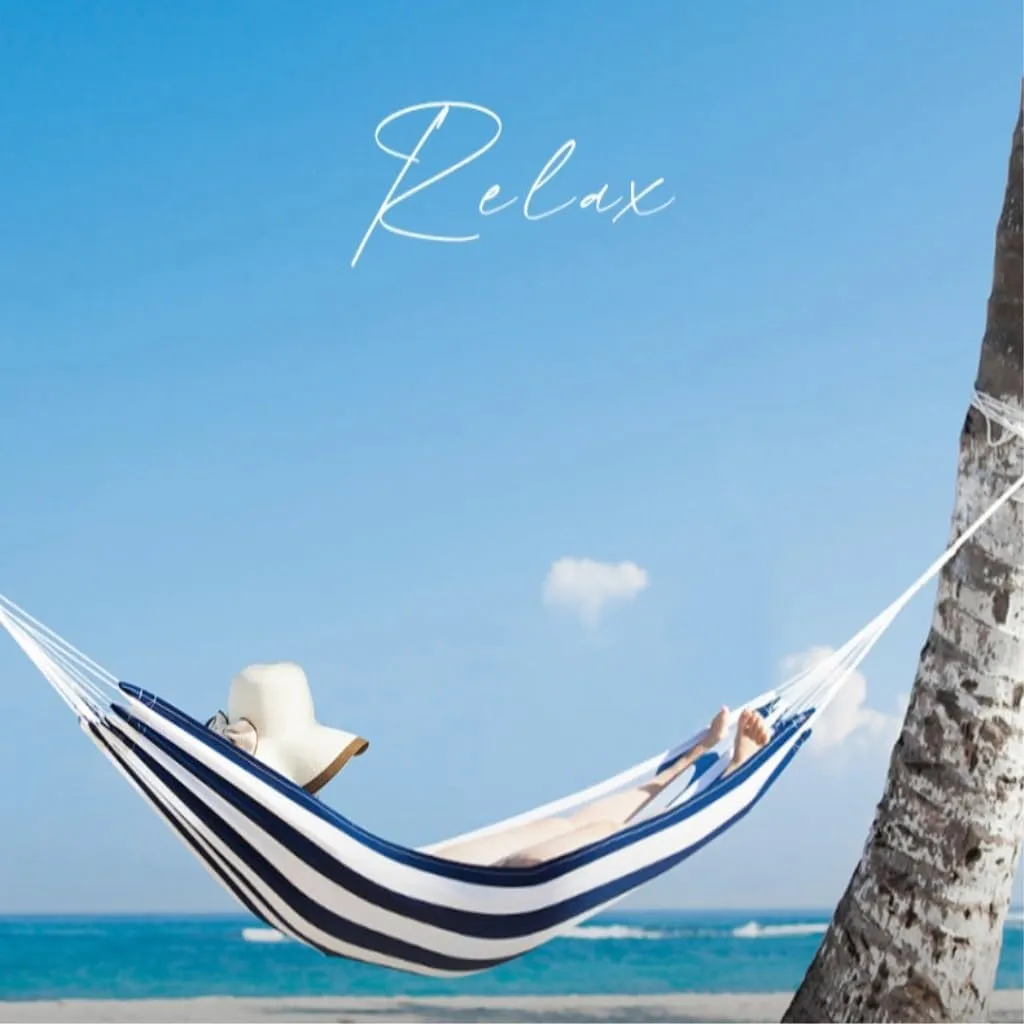 Hammocks Outdoor Hammock Woven Tassel Thick Canvas Straight Stick Anti-Rollover Leisure Camping Single Double Swing Camping Hammocks(Blue,B)