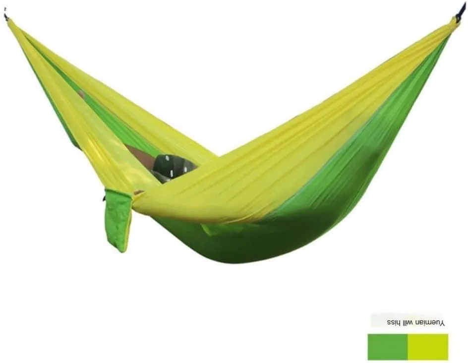 Hammocks Outdoor Thickened Canvas Outdoor Bent Wooden Stick Hanging Sheet Double Hammock Swing Dormitory Camping Camping Hammocks(D)