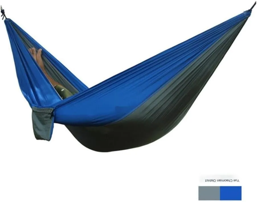 Hammocks Outdoor Thickened Canvas Outdoor Bent Wooden Stick Hanging Sheet Double Hammock Swing Dormitory Camping Camping Hammocks(D)