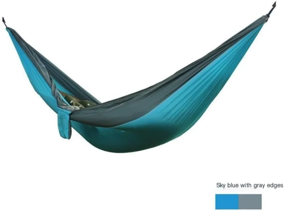 Hammocks Outdoor Thickened Canvas Outdoor Bent Wooden Stick Hanging Sheet Double Hammock Swing Dormitory Camping Camping Hammocks(D)