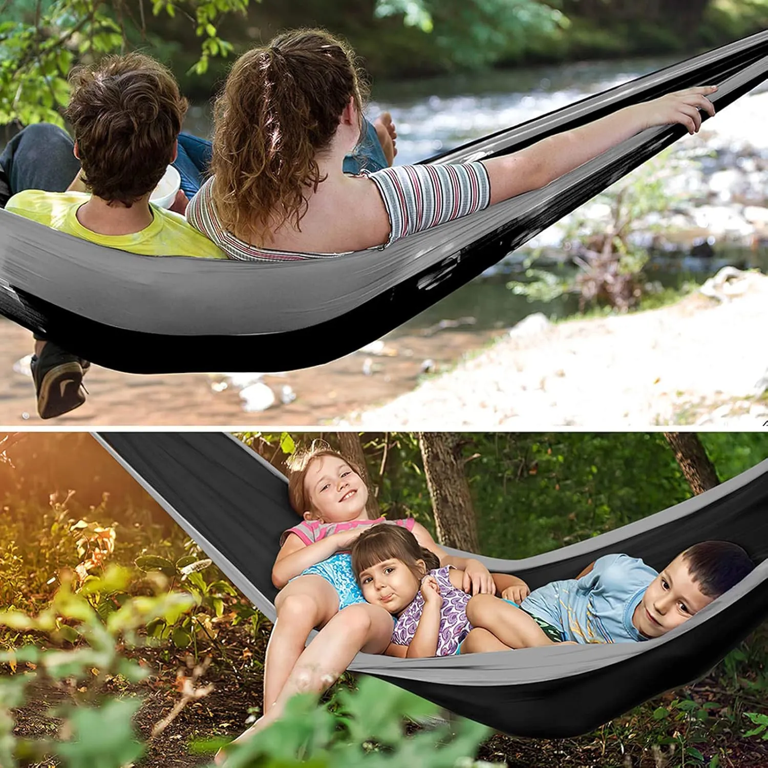 Hammocks Parachute Portable Hammock Lightweight Camping Hammock Double Nylon Hammock with 2 Tree Straps Swing for Backpacking Outdoor Outdoor Hammock