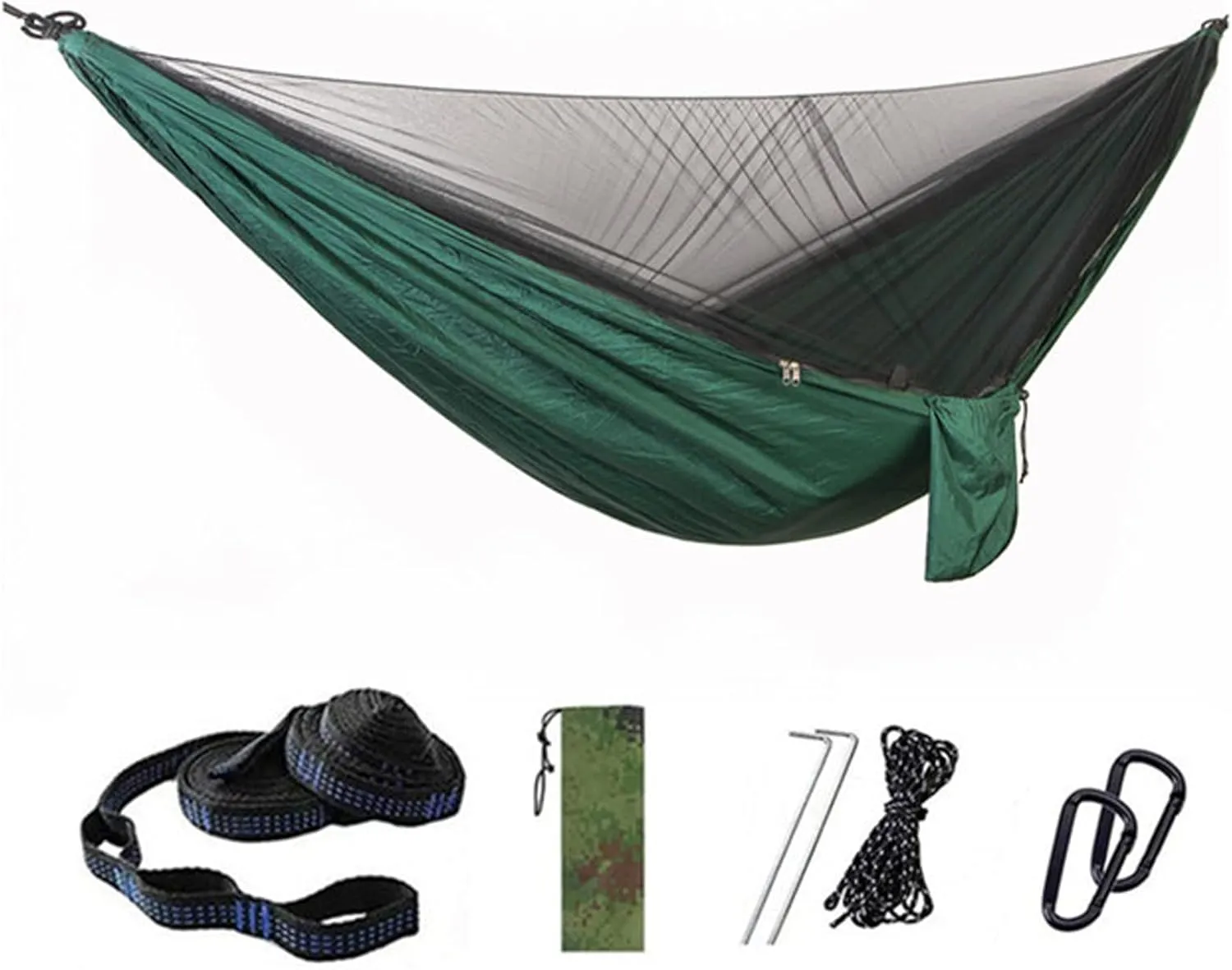 Hammocks Portable Hammock Outdoors Double Camping Hammocks with Mosquito Net Lightweight Parachute Nylon Hammock for Backpacking Hiking Outdoor Hammock