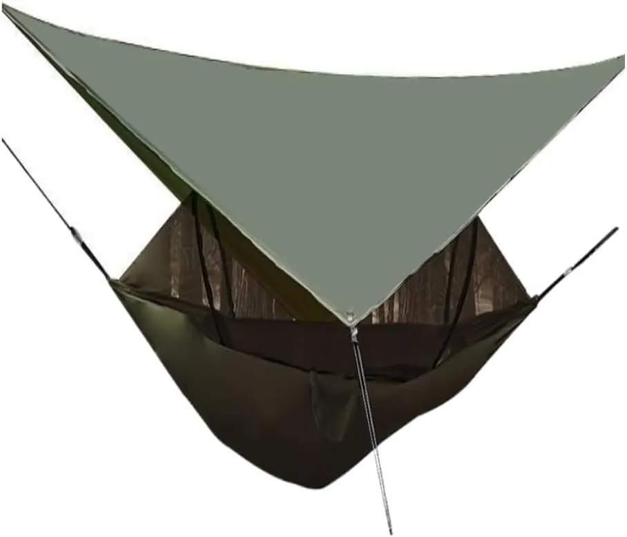 Hammocks Quick-Open Mosquito Net Hammock Outdoor Anti-Rollover Single and Double Outdoor Camping Anti-Mosquito Camping Hammocks(A,C)