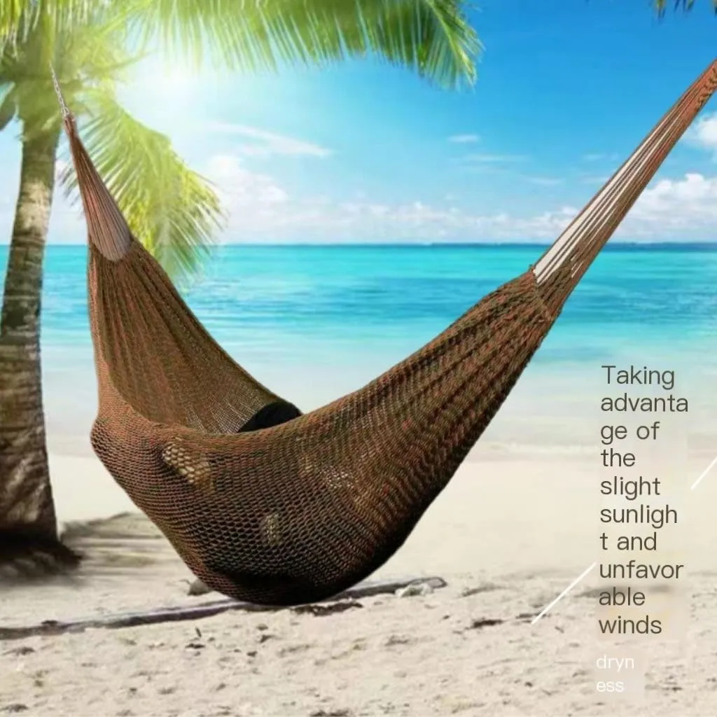 Hamock Mesh Outdoor Camping Swing Homestay Outdoor Da Double Anti-Rollover Hanging Chair Double Nylon Hammock Hanmock(Red)