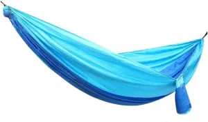 Hamock Outdoor Camping Parachute Nylon Cloth Single Double Outdoor Camping Cycling Indoor Leisure Outdoor Hammock Hanmock(Blue,B)