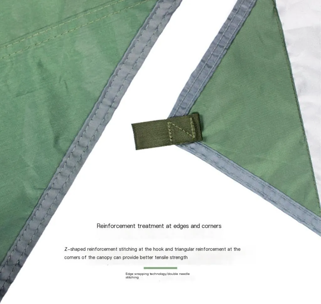 Hamock Outdoor Mosquito Net Hammock Canopy Set Outdoor Camping Quick-Open Hammock Plus Rainproof Sunshade Canopy Hanmock(E)