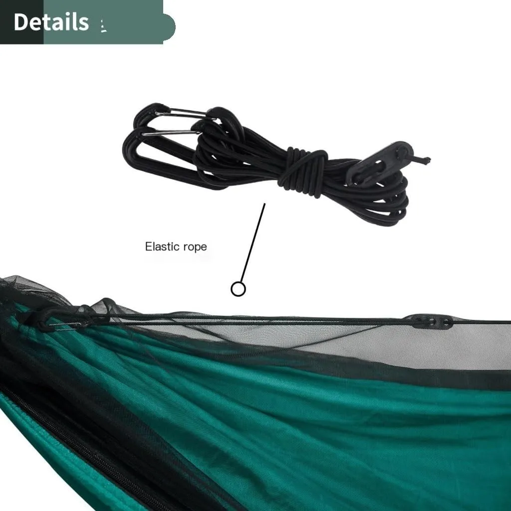 Hamock Outdoor Mosquito Net Hammock Canopy Set Outdoor Camping Quick-Open Hammock Plus Rainproof Sunshade Canopy Hanmock(E)