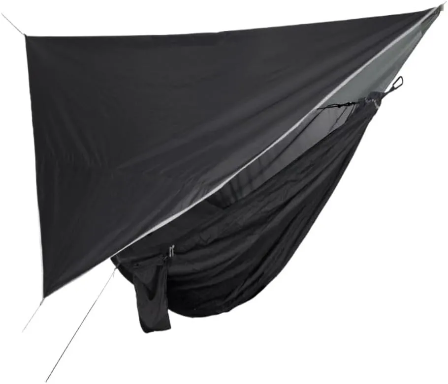 Hamock Outdoor Mosquito Net Hammock Canopy Set Outdoor Camping Quick-Open Hammock Plus Rainproof Sunshade Canopy Hanmock(E)