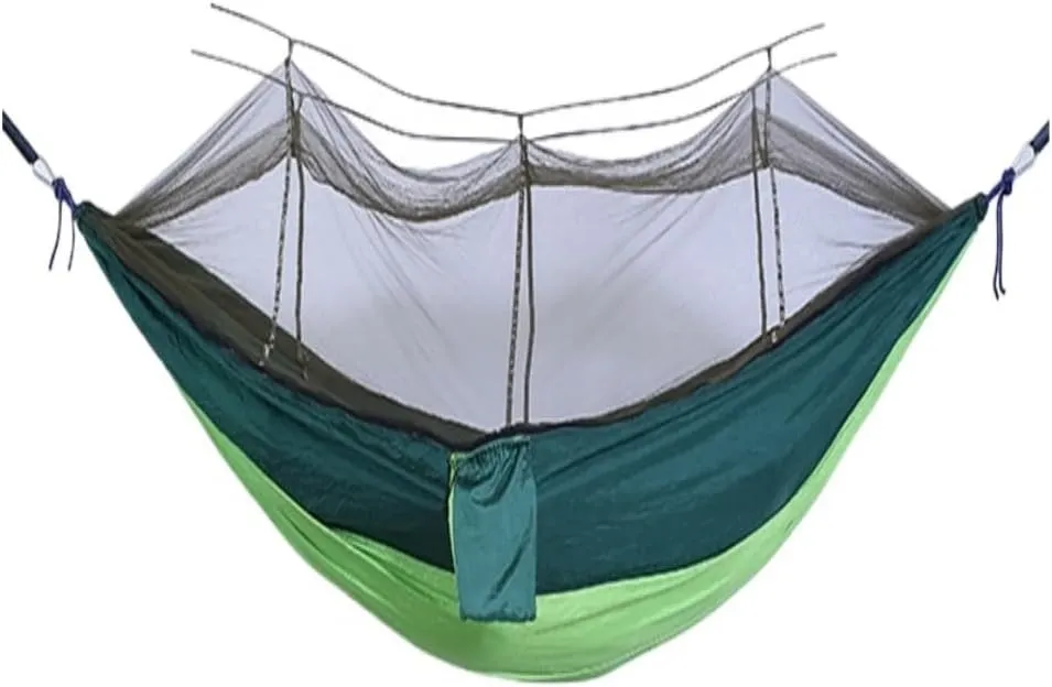 Hamock Outdoor Portable Camping Single Double Mosquito Net Hammock Anti-Mosquito Camping Mesh Mosquito Net Hammock Hanmock(B)