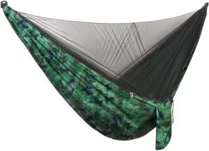 Hamock Quick-Release Hammock with Mosquito Net Hanging Sheet Double Parachute Cloth Anti-Rollover Camping Hammock Hanmock(E)