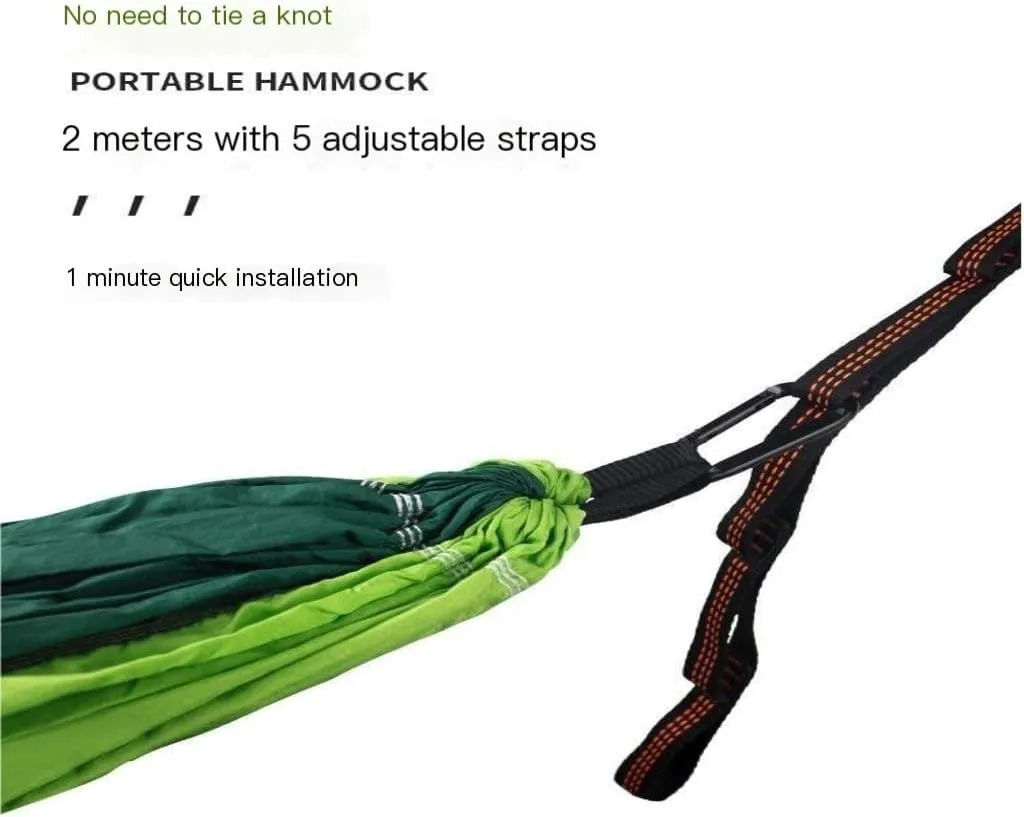 Hamock Quick-Release Hammock with Mosquito Net Hanging Sheet Double Parachute Cloth Anti-Rollover Camping Hammock Hanmock(Pink)