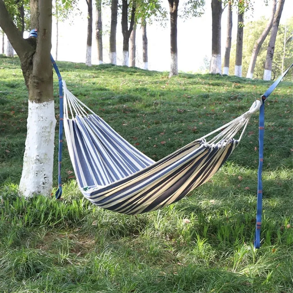 Hamock Thickened Cotton Canvas Camping Hammock Sheets Double Hammock Outdoor Camping Swing Dormitory Hanging Chair Hanmock(F)