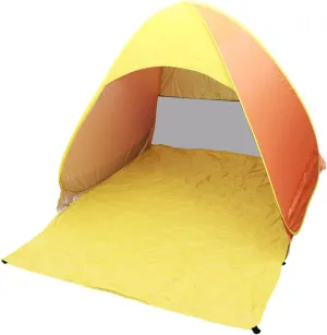 HANABASS up Beach Tent Quick Setup Automatic Tent Sun Shelter for Outdoor Activities Camping Travel Orange Yellow Sturdy