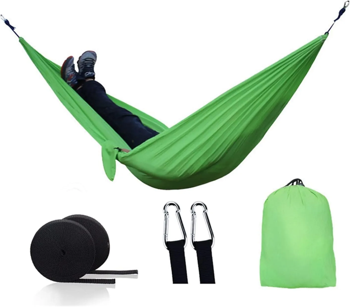 Hanging ?Chair Swing Hiking Camping Hammock, Portable Nylon Safety Parachute, Outdoor Double Leisure Hammock Hammock