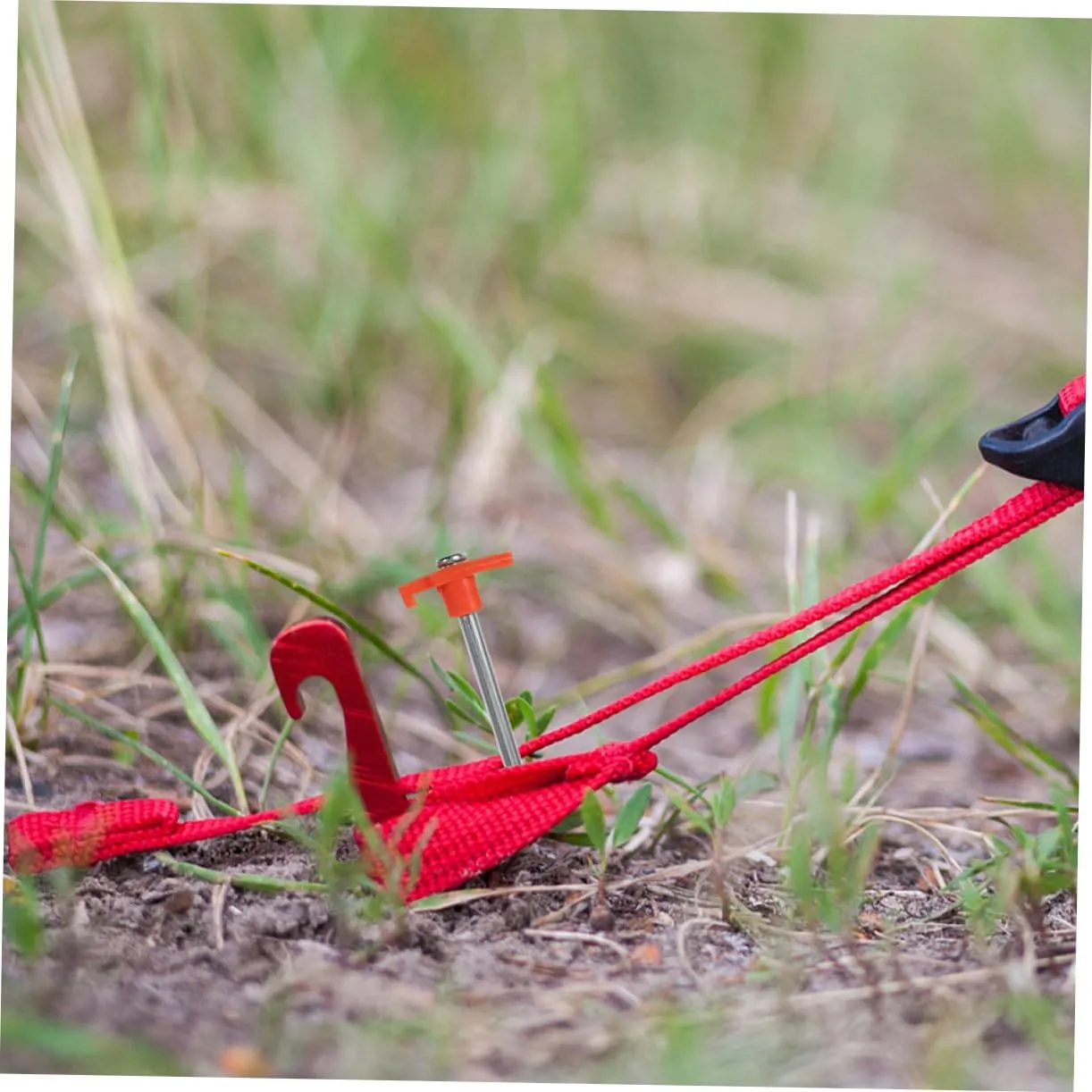 Happyyami 6pcs Heavy Duty Tent Stakes Camping Tent Pegs Support Easy to Use Ground Anchors for Tarp and Canopy Lightweight Design for Resistance