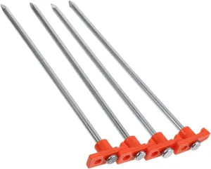 Happyyami 6pcs Heavy Duty Tent Stakes Camping Tent Pegs Support Easy to Use Ground Anchors for Tarp and Canopy Lightweight Design for Resistance