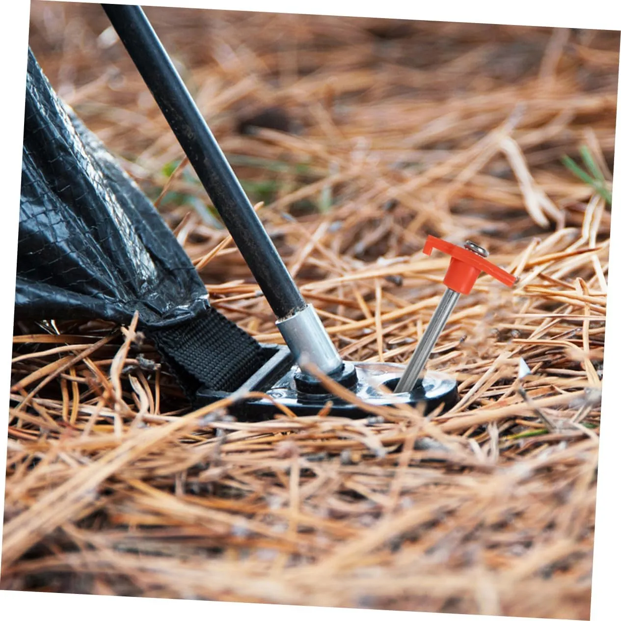 Happyyami 6pcs Heavy Duty Tent Stakes Camping Tent Pegs Support Easy to Use Ground Anchors for Tarp and Canopy Lightweight Design for Resistance