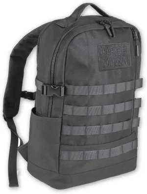 Harley-Davidson Rugged High-Density Polyester Rebel Daypack Backpack - Black