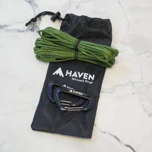 Haven Hammock Whoopie Slings with Ultralight Carabiners - Hammock Straps Accessory - Camping (Green)