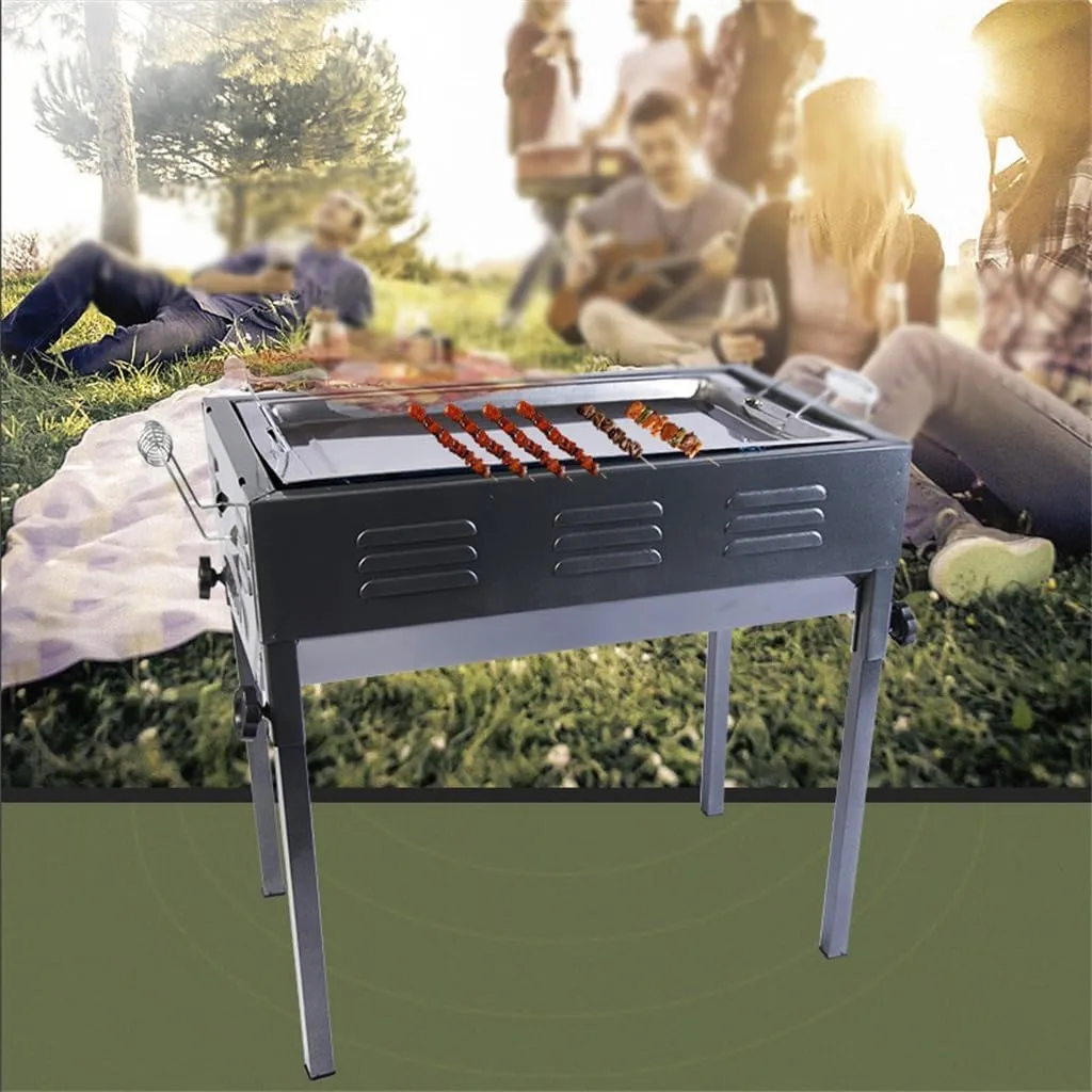 HBJWOV Outdoor Barbecue Stove Stainless Steel Folding Barbecue Rack Portable Carbon Stove For Baking