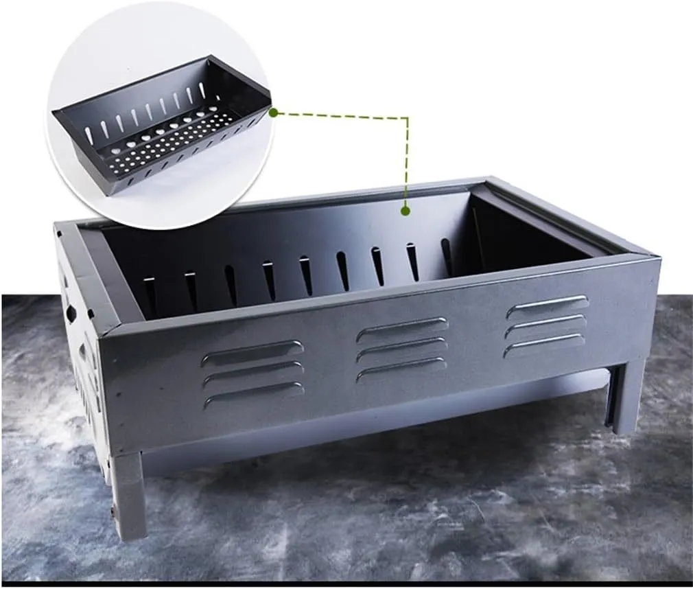 HBJWOV Outdoor Barbecue Stove Stainless Steel Folding Barbecue Rack Portable Carbon Stove For Baking