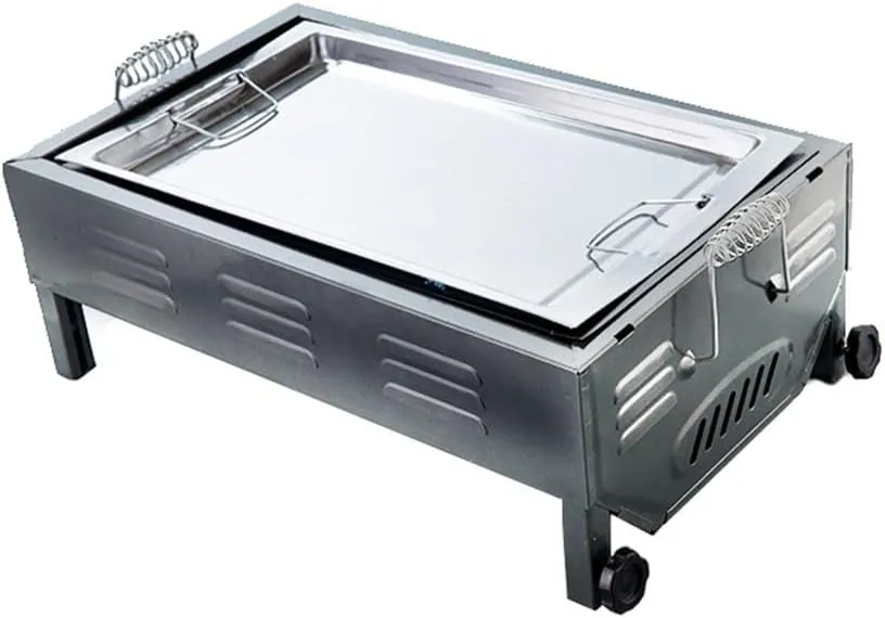 HBJWOV Outdoor Barbecue Stove Stainless Steel Folding Barbecue Rack Portable Carbon Stove For Baking
