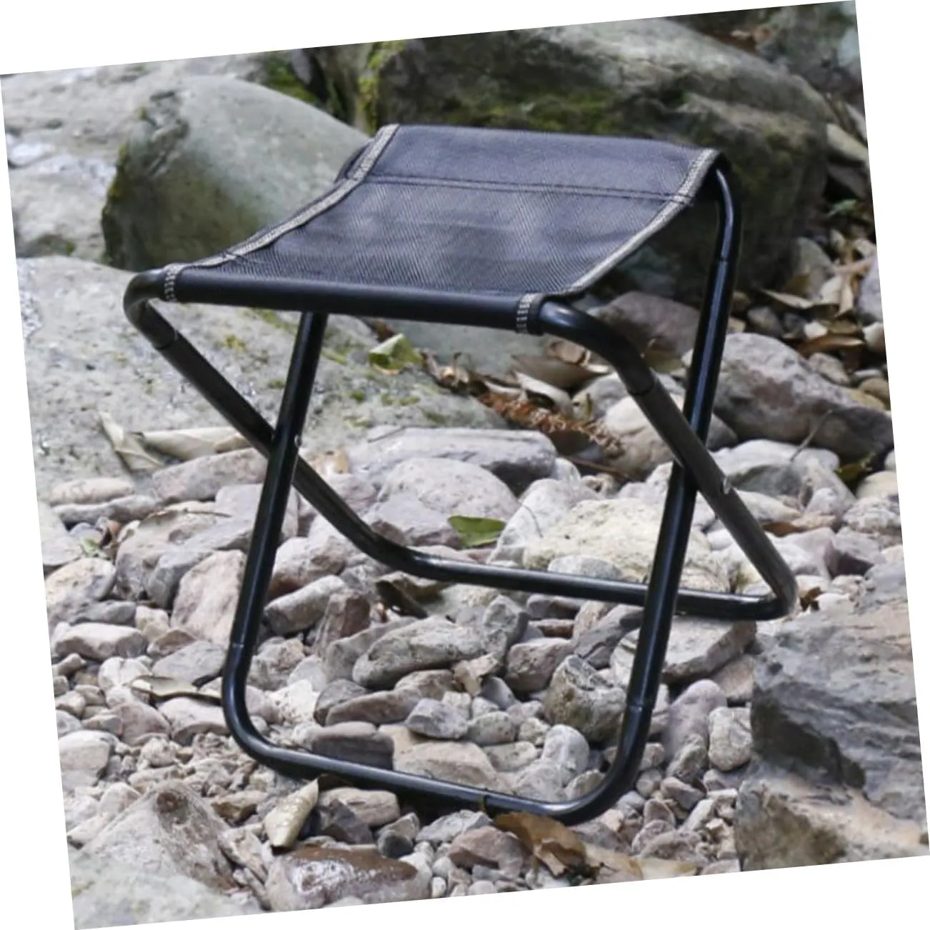 Healifty Small Folding Stool for Camping Portable Chair Folding Design Lightweight Travel Stool for Outdoor Activities