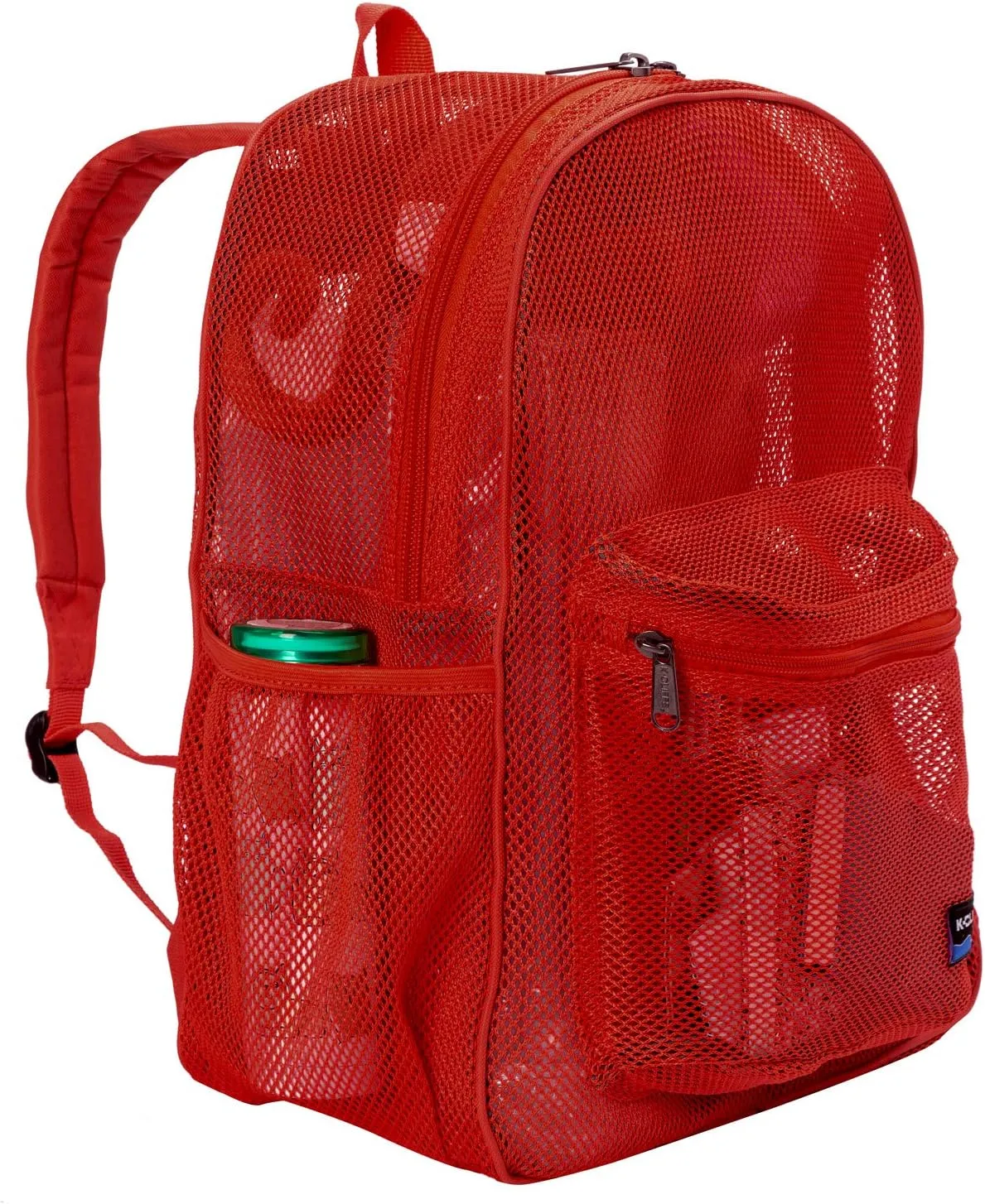 Heavy Duty Classic Student Mesh Backpack | Padded Straps | Red