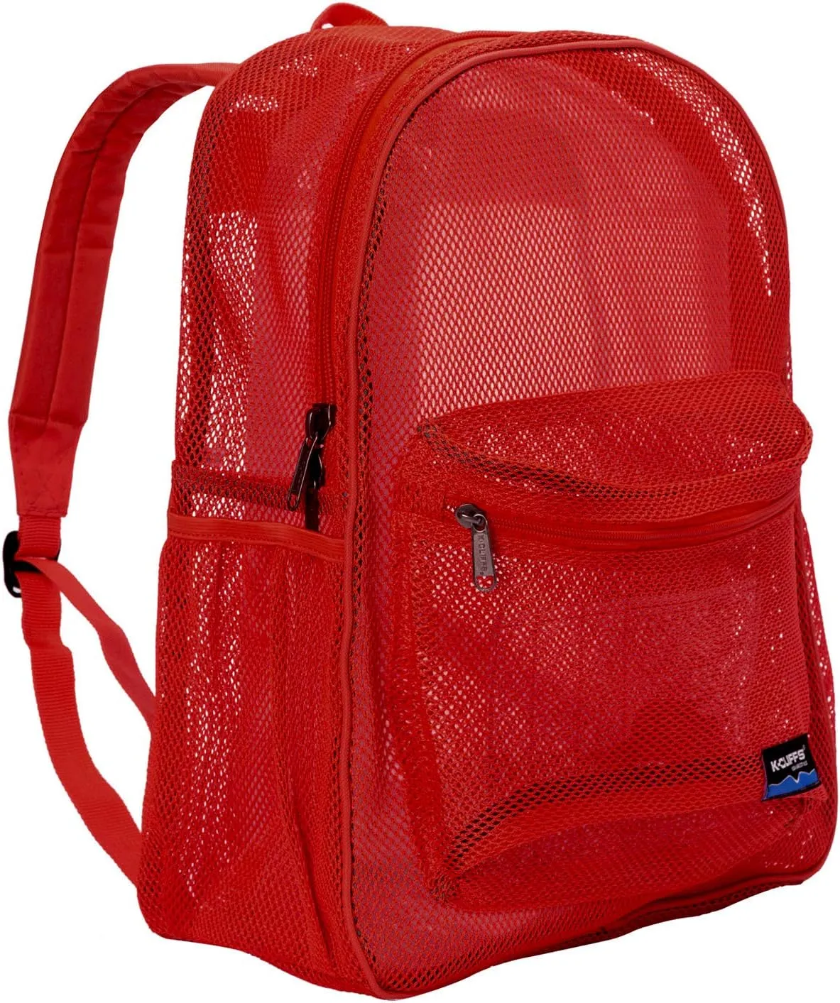 Heavy Duty Classic Student Mesh Backpack | Padded Straps | Red