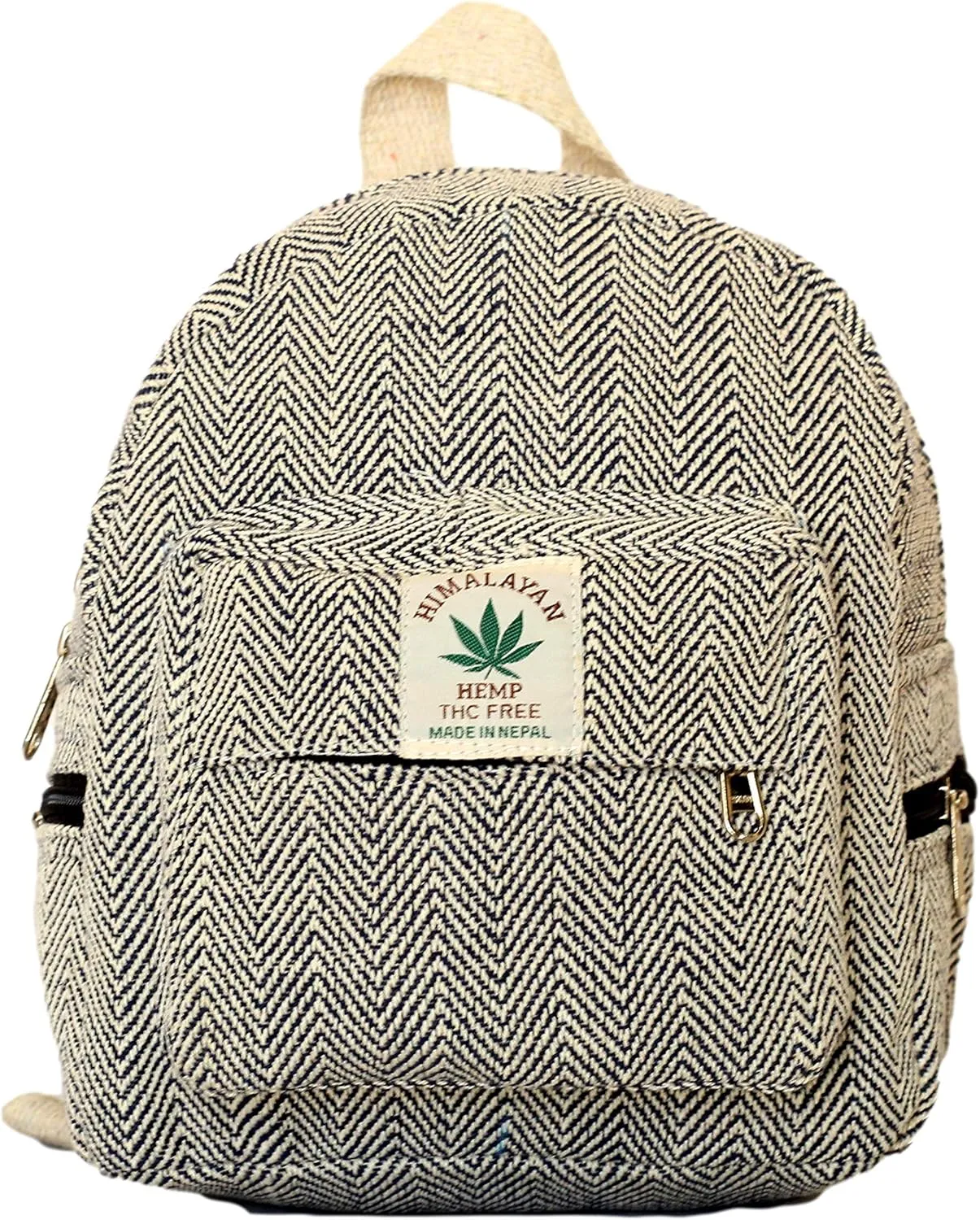Hemp Mini Backpack for women Adjustable shoulder strap Mini Bag Washable Lightweight Casual Daypack (Grey)