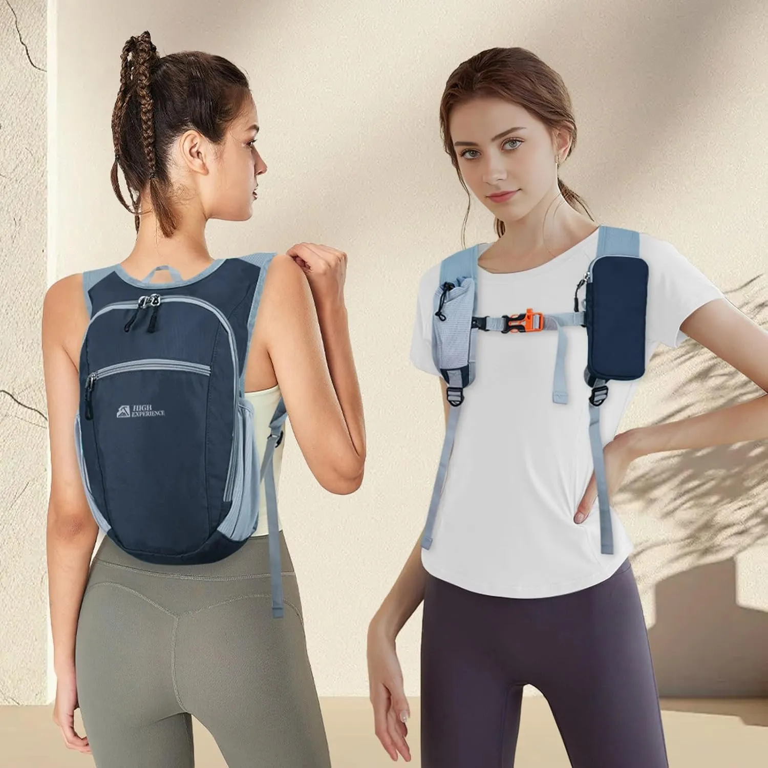 Hiking Backpack 10L/15L Small Daypack Lightweight Packable Travel Foldable Water Resistan for Women Men (Gray, 10L)