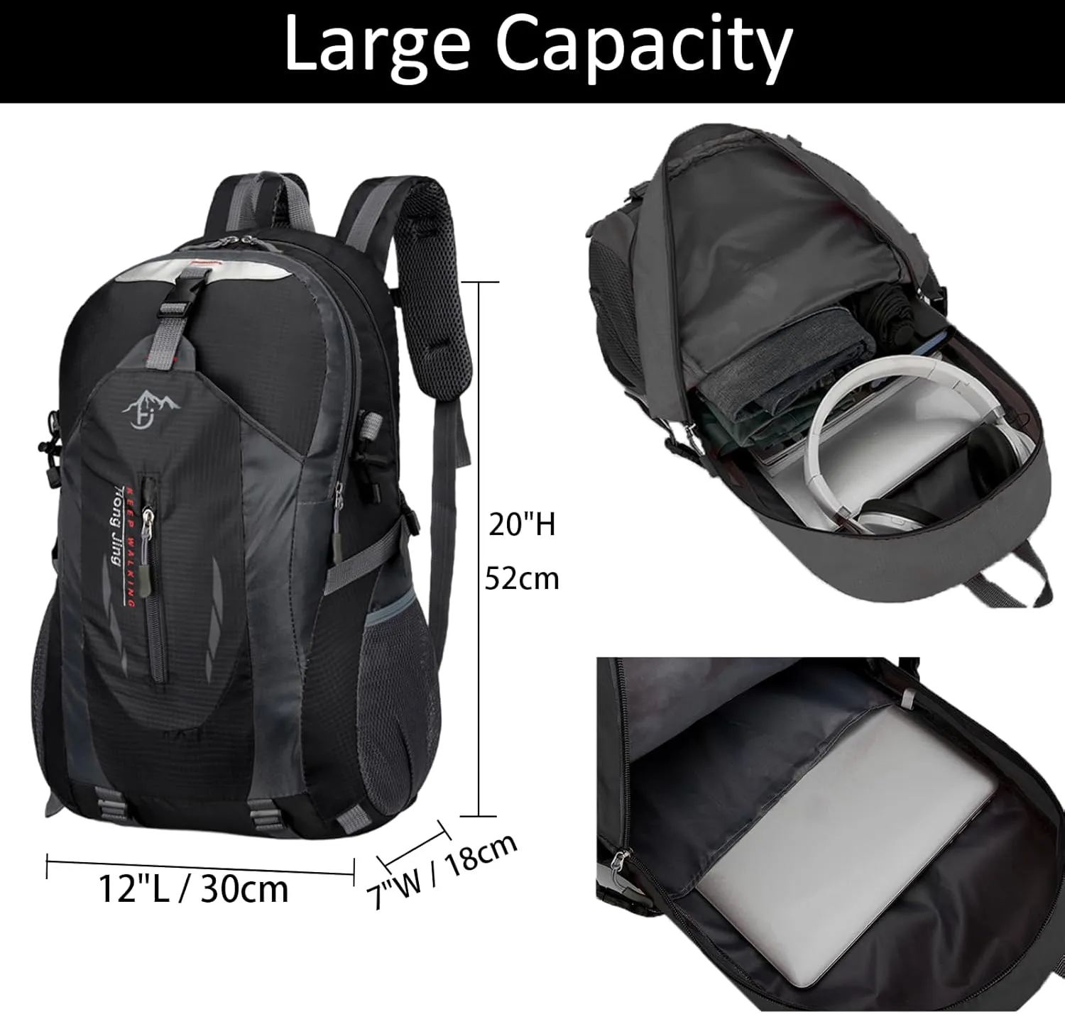 Hiking Backpack Lightweight Packable Hiking Daypack Small Travel Outdoor Foldable Shoulder Bag B