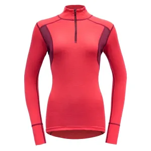 HIKING WOMAN HALF ZIP NECK POPPY/BEETROOT