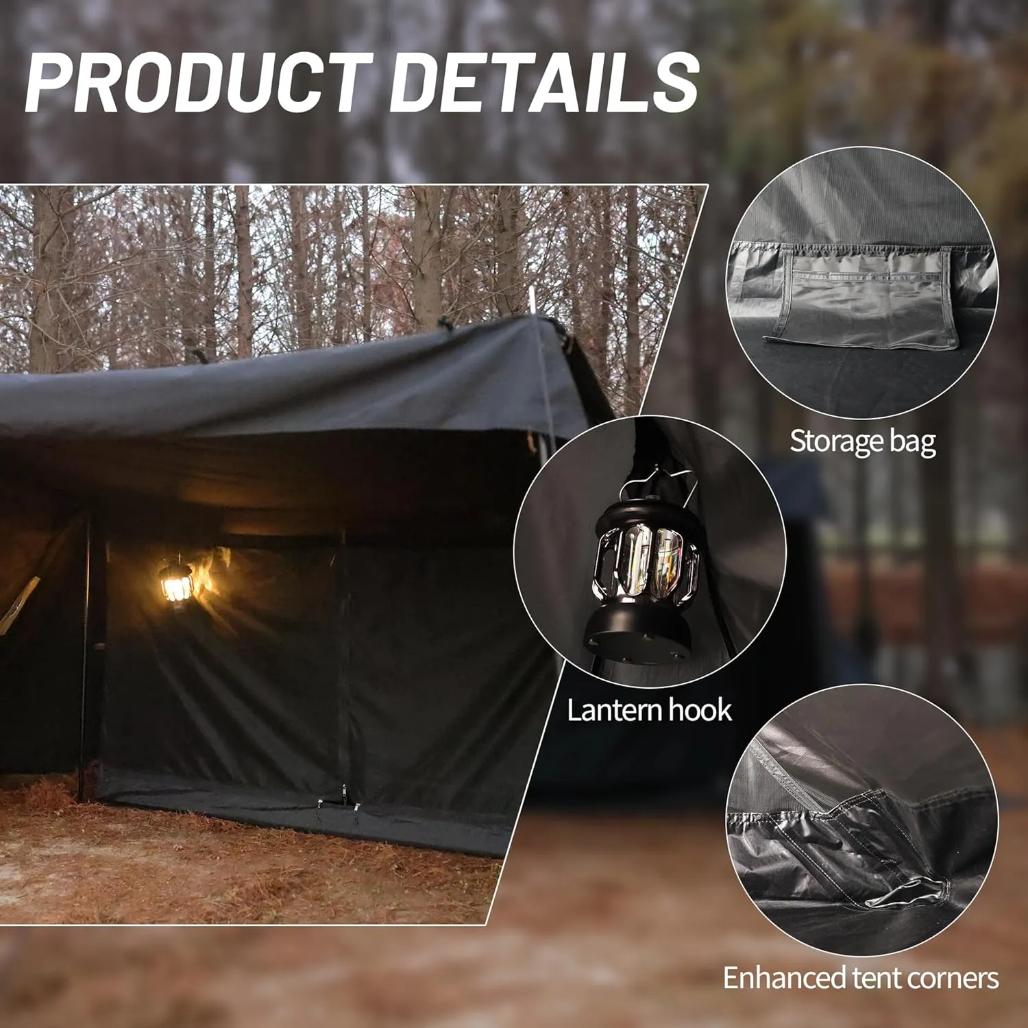 Himalaya Camping Tent Combination Pack, Hot Tent with Stove Jack Insulated Tent Outdoor Shelter for Camping Hiking