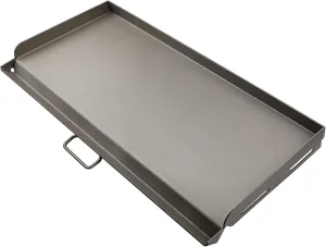 Hisencn 2 Burner Griddle for Camp Chef Stove, Flat Top Griddle for Gas Grills, Portable Griddle with Oil Drip Port, Camping Griddle for Camp Chef 14" Cooking Systems, Outdoor Cooking Equipment, 14x32“