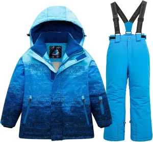 HOTIAN Boys Ski Jacket Snow Jacket Pants Suits Windproof Waterproof Winter Coats