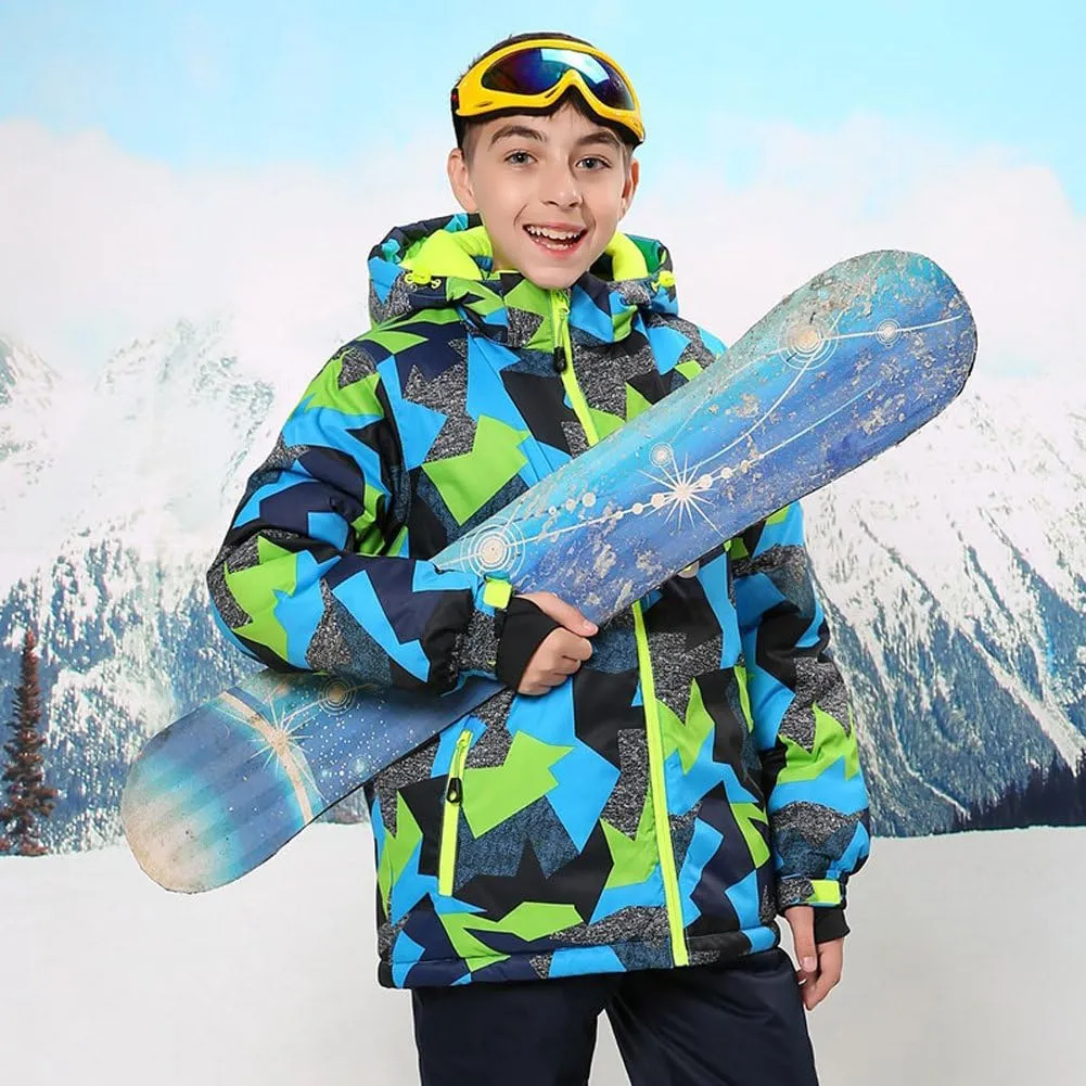 HOTIAN Boys Ski Jacket Snow Jacket Pants Suits Windproof Waterproof Winter Coats