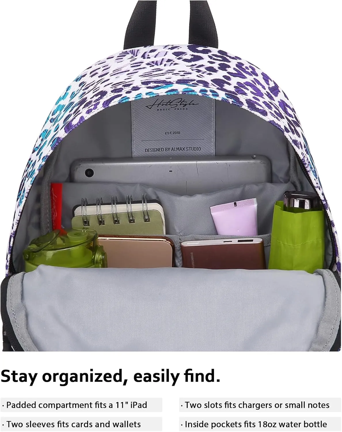 HotStyle SIMPLAY  Mini Backpack, Multiple Colors and Patterns, 8 Litres