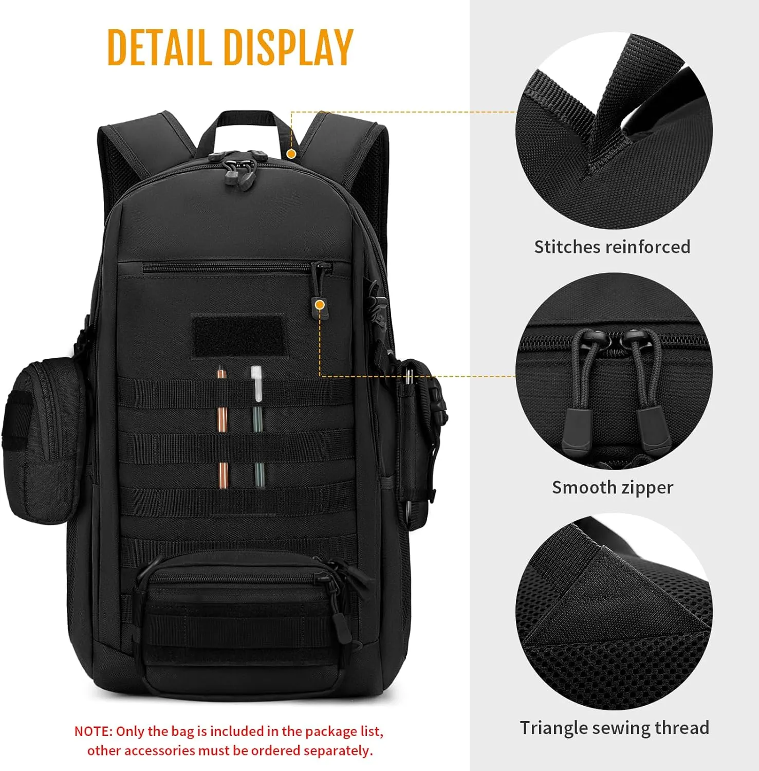 HUNTVP 10L/20L Mini Daypack Military MOLLE Backpack Rucksack Gear Tactical Assault Pack Bag for Hunting Camping Trekking