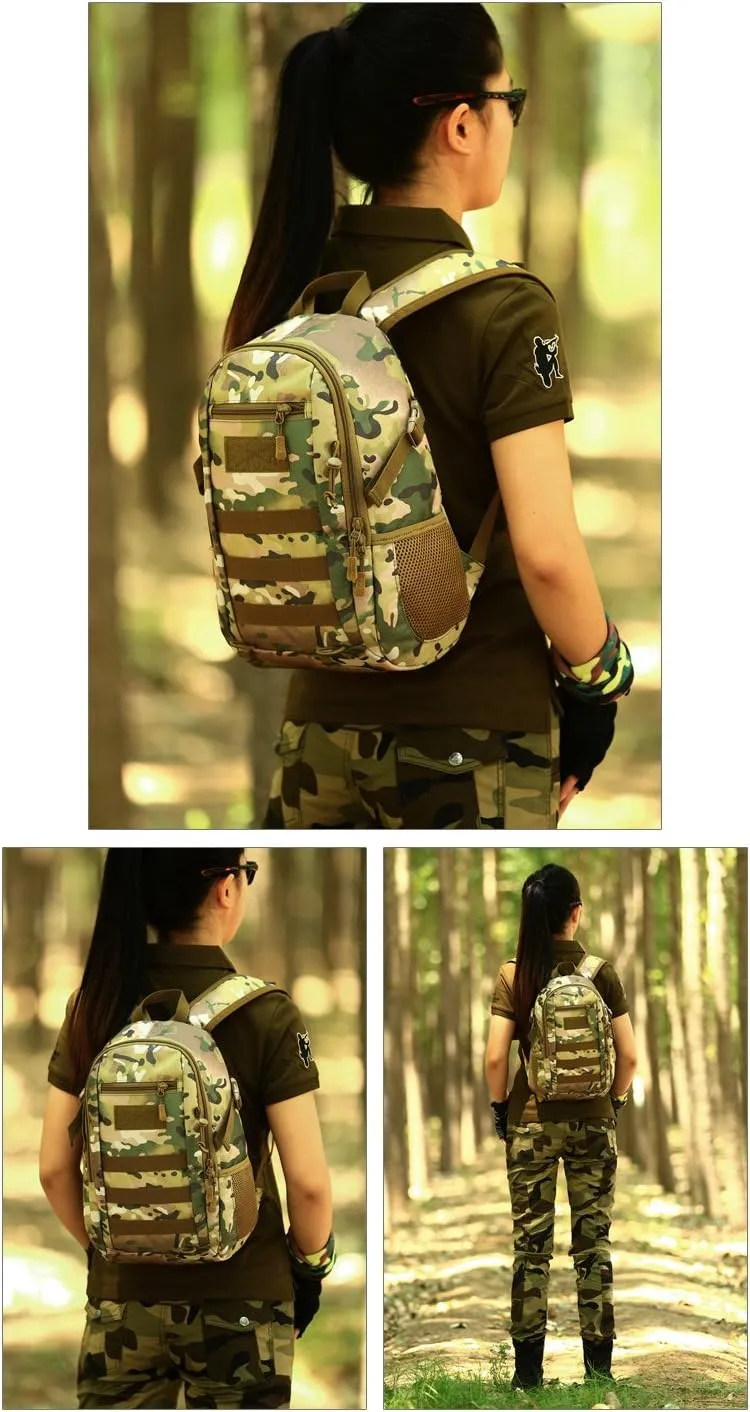 HUNTVP 10L/20L Mini Daypack Military MOLLE Backpack Rucksack Gear Tactical Assault Pack Bag for Hunting Camping Trekking
