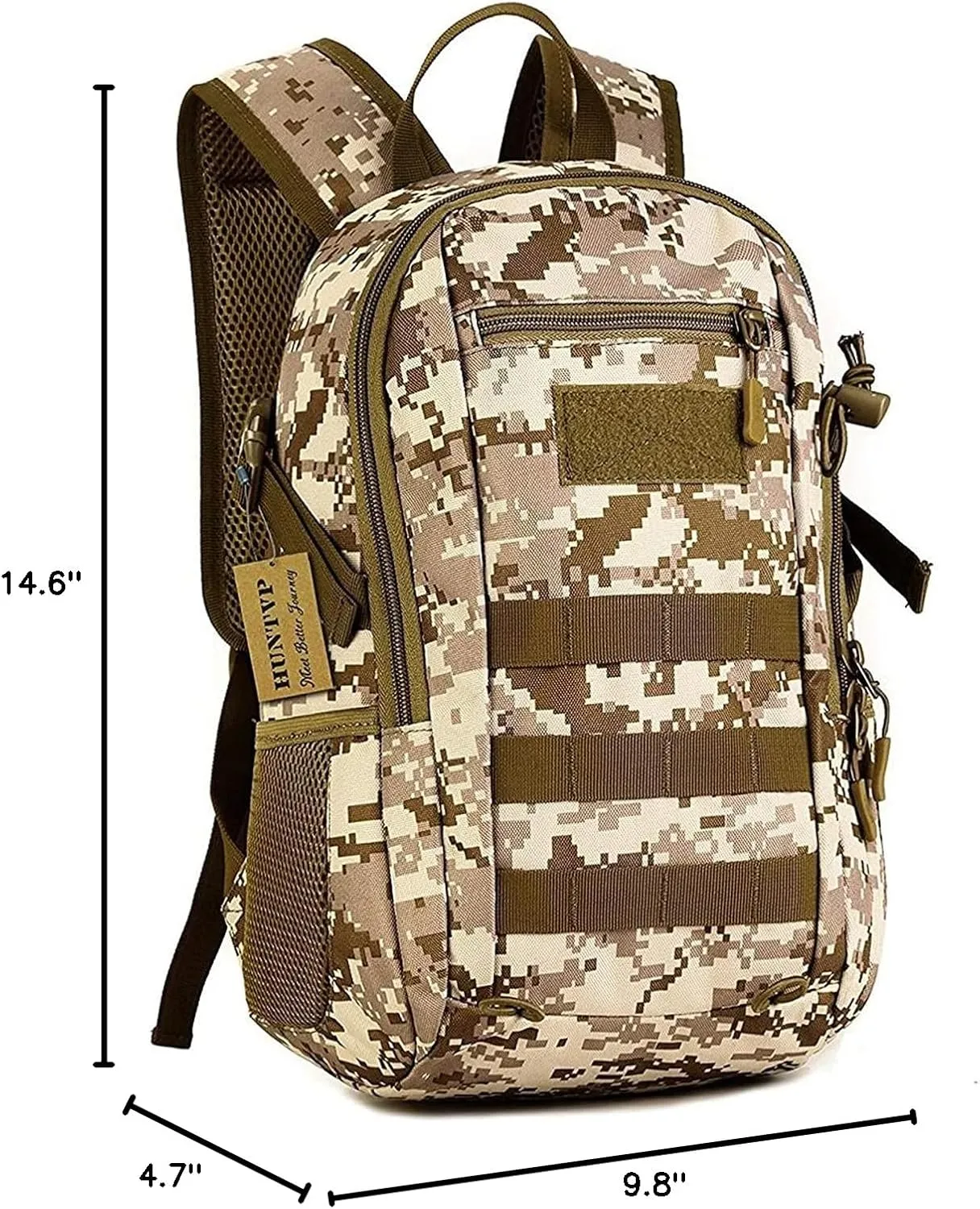 HUNTVP 10L/20L Mini Daypack Military MOLLE Backpack Rucksack Gear Tactical Assault Pack Bag for Hunting Camping Trekking