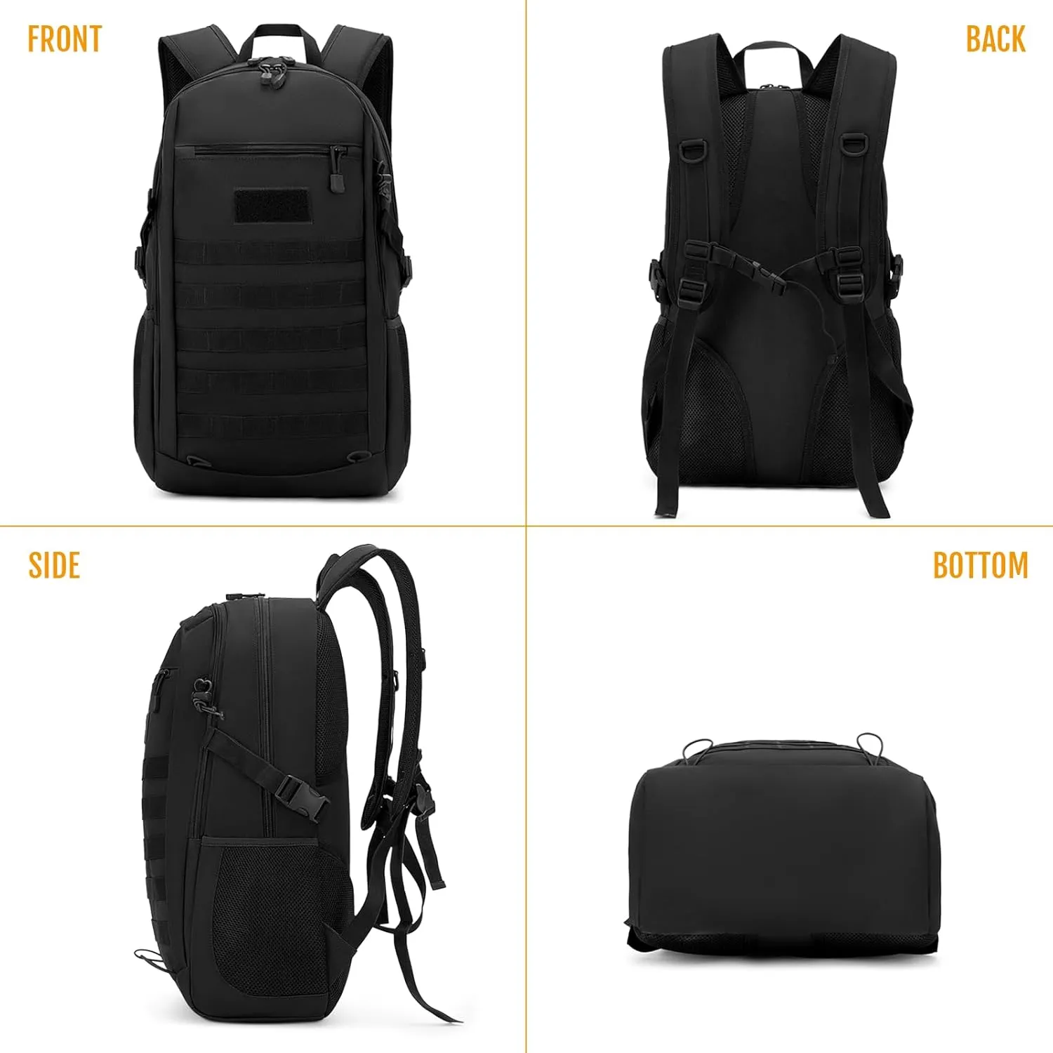 HUNTVP 10L/20L Mini Daypack Military MOLLE Backpack Rucksack Gear Tactical Assault Pack Bag for Hunting Camping Trekking