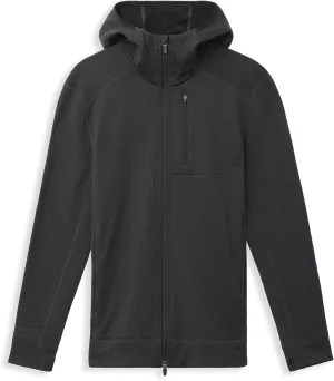 IBEX Merino Wool Mammoth Full Zip Hoodie for Men | Heavyweight Nuyarn Fleece Jacket with Helmet-Compatible Scuba Hood
